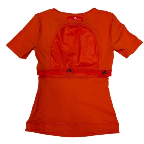Adidas x Stella McCartney Sz XS Athletic Running Tee Coral EUC - Picture 6 of 11